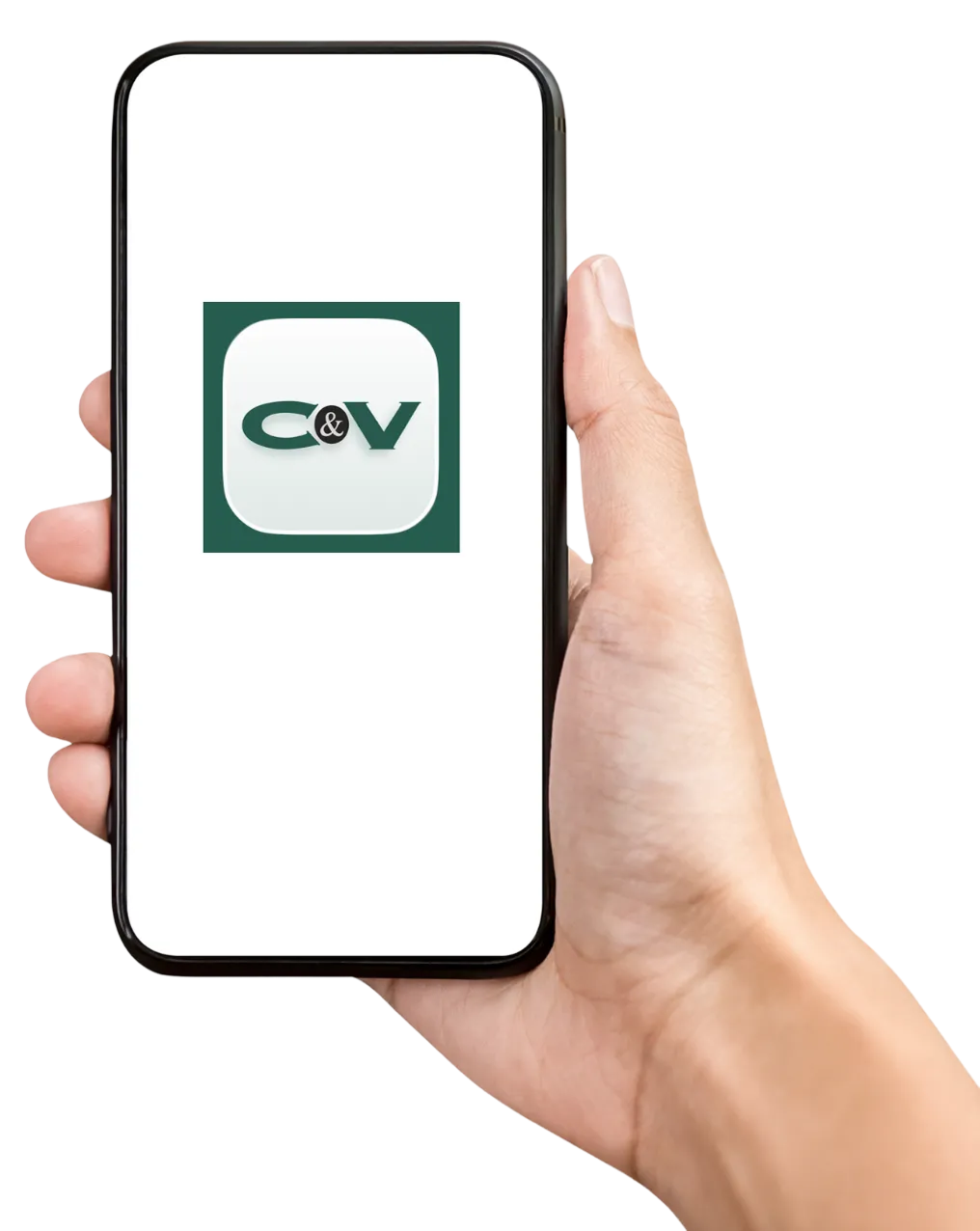 Hand holding cell phone