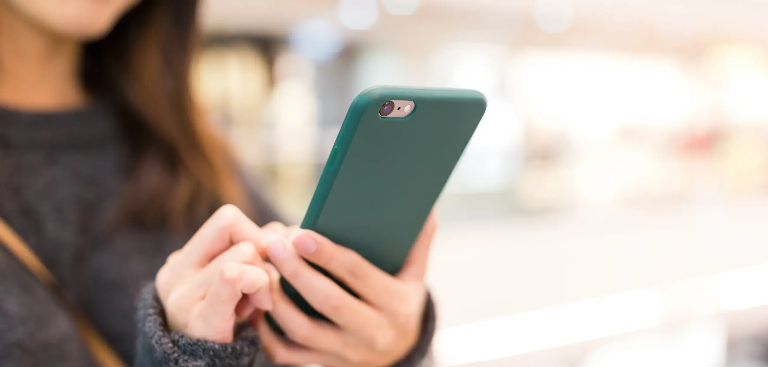 Person looking at cellphone